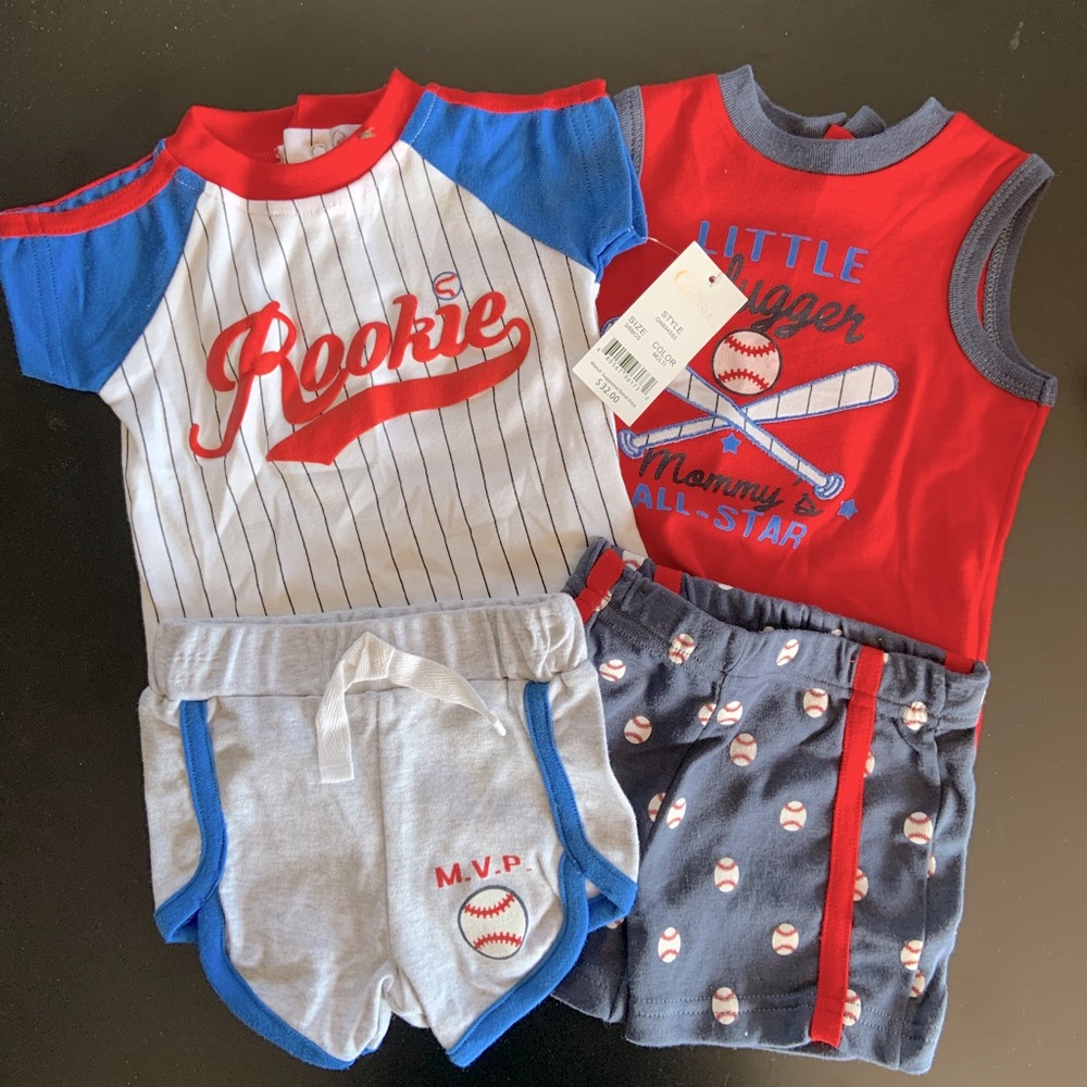 Boy Summer Outfits 2 pair, NEW 3/6 Month